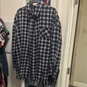 Cherish Checkered Fringe Shirt